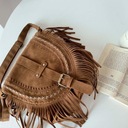 Semišová taška cez rameno Tassel Bohemian Brown01 Značka Kgedon