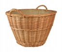 Wiklinowy KOSZ NA DREWNO GOSPODARSKI JUTA 55 cm