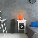 Pomarańczowa lampa stołowa ze stożkowym abażurem Zasilanie sieciowe
