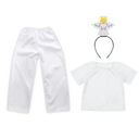 STRÓJ ANIOŁEK SPODNIE OPASKA BIAŁY 134-140 4el