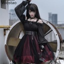 Vintage gotické šaty Lolita vo viktoriánskom štýle Harajuku Gir Rukáv iný rukáv