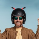 4 SZT. OZDOBY NA HELMET MOTOCYKLOWY: ROGI DIABLA I SKRZYDLA ANIOLA  photo 10