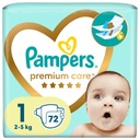 Подгузники Pampers Premium Care 1 72 шт 2-5 кг.