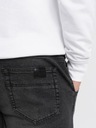 Pánske džínsové nohavice JOGGERY s oderom čierne V2 OM-PADJ-0150 M Veľkosť M