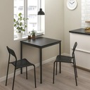 IKEA SANDSBERG ADDE Stôl a 2 stoličky čierna 67x67 Materiál iný