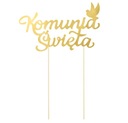 Topper na tort 1 KOMUNIA ŚWIĘTA dekoracja piker
