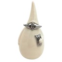 OZDOBA ŚWIATECZNA PORCELANOWA FIGURKA MIKOŁAJ GNOM SKRZAT16CM