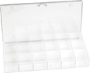 Универсальная прозрачная коробка с 18 отделениями.