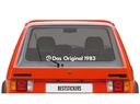 Наклейка на окно автомобиля VW DAS ORIGINAL plus YEAR *Цвета *50см