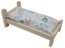 ДЕРЕВЯННАЯ КРОВАТЬ ДЛЯ КУКЛЫ + ПОСТЕЛЬНОЕ ПРИНАДЛЕЖЕНИЕ