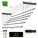 SUŠÁK NA PRÁDLO STROPNÍ 6 TYČÍ KOUPELNOVÝ BALKON 100cm Kód výrobce K5038_1