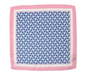 Розовый и синий нагрудный платок с геометрическим узором