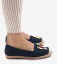 Granatowe espadryle trampki slip on H88-5 36 Materiał zewnętrzny tkanina