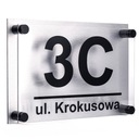 TABLICZKA Z NUMEREM DOMU | ADRESOWA | PLEKSA i ALUMINIUM + DYSTANSE i KOŁKI
