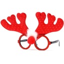 Очки РОДОЛЬФ ОЛЕНЬ рога КРАСНЫЙ нос Рождество РОЖДЕСТВЕНСКИЙ гаджет