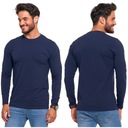 МУЖСКАЯ ФУТБОЛКА С ДЛИННЫМ РУКАВОМ, ТЕМНО-СИНЯЯ ХЛОПКОВАЯ ФУТБОЛКА MORAJ S