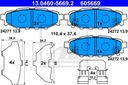 ATE 13.0460-5669.2 ZAPATAS DE FRENADO PARTE TRASERA FORESTER IMPREZA LEGACY OUTBACK XV 