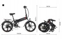 Składany rower elektryczny SAMEBIKE motorower e-bike 80km 20'' 350W 35KM/H Umiejscowienie silnika w piaście tylnej