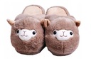 ТЕплые плюшевые домашние тапочки RAINBOW ALPACA LAMA