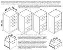 Комод 45см 4S SONOMA ДУБ книжный шкаф 4 ящика ROB