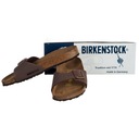 Topánky Dámske Šľapky Birkenstock Madrid Nubuk Mocca Hnedé Materiál vložky pravá koža