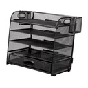 Полка для документов, сетчатая папка, лоток для писем, 5 слотов