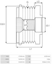 INA 535 0343 10 ALTERNADOR - EMBRAGUE JEDNOKIERUNKOWE RUEDA POLEA 