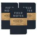 Notes Field Notes Pitch Black Memo Small - Kropki - 3 Pack