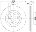 HELLA DISCO DE FRENADO 8DD 355 116-101 