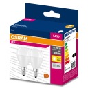 2 светодиодные лампы E14 BALL 7W 60W 806lm 3000K OSRAM