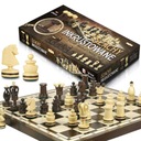 Большие деревянные шахматные фигуры, инкрустированные медью, 50 см.