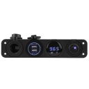 12-24V ГОЛУБА ДІОДОМ LED (СВІТЛОДІОД) ПОДВІЙНА ЗАРЯДНИЙ ПРИСТРІЙ USB ПРИКУРЮВАЧ DO CYGAR ПАНЕЛЬ GNIAZDKA ЕЛЕКТРОМЕРЕЖІ ПЕРЕМИКАЧ  (18293372062) фото min 7