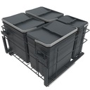 BINDER BIN 60 ДЛЯ МУСОРА 3x15л+6л БЕСШУМНОЕ ЗАКРЫТИЕ