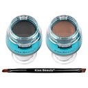 Sada na obočie, Kiss Beauty, Fit Eye Durable, Čierno-hnedá EAN (GTIN) 6903072418305