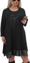 МОДНОЕ ТРАПЕЦИОННОЕ ДЛИННОЕ МИНИ-ПЛАТЬЕ-ТУНИКА OVERSIZE 50 52 54