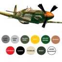 Модель самолета для поклейки MUSTANG P-51 III ГРУНТОВКА, КРАСКА+ЛАК+МОЙКА