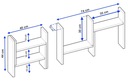Polica na pracovnú dosku kuchynský regál KARO LANCELOT DARČEK Výška nábytku 44 cm