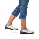 RIEKER женские белые кожаные туфли, полуботинки 46353