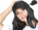 CZAPKA DAMSKA NIKE METAL Z DASZKIEM SWOOSH CZARNA BEJSBOLÓWKA METALOWE LOGO