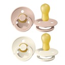 Соска-пустышка BIBS HEVEA L 18+ BLUSH IVORY, 2 шт.