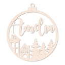 ДЕРЕВЯННЫЙ ШАР С НАЗВАНИЕМ ГОРОДА СВЯТОГО КЛАУСА