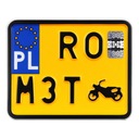 Таблички для винтажного мопеда на регистрационную рамку.