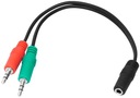 Mini Jack 4PIN 2x адаптера для наушников MiniJack