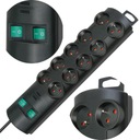 УДЛИНИТЕЛЬНЫЙ КАБЕЛЬ НА 10 РАЗЪЕМОВ, ПЕРЕКЛЮЧАТЕЛЬ ПИТАНИЯ