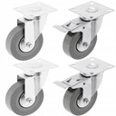 КОМПЛЕКТ РОЛИКОВ ПОВОРОТНЫЕ КОЛЕСА 75ММ 220КГ