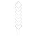 ПОДСТАВКА ДЛЯ ЦВЕТОВ ЛЕСТНИЦА ПЕРГОЛА БЕЛАЯ 38 см