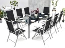КОМПЛЕКТ САДОВОЙ МЕБЕЛИ, СТОЛ С 8 СКЛАДНЫМИ СТУЛЬЯМИ