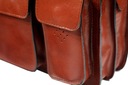 Мужской портфель из итальянской кожи коричневого цвета с 2 большими отделениями