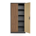 Металлический офисный шкаф Eco Design JAN NOWAK JAN 185 антрацит/орех