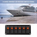 12-24V 6 GANG ROCKER SWITCH ПАНЕЛЬ DO АВТОМОБІЛЯ RV BOAT YACHT MARINE TH  (18123737259) фото min 9